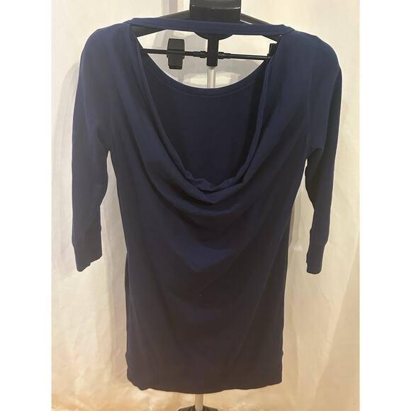 Victoria's Secret Navy Blue Tunic Dress with Cowl Back size S - Picture 2 of 3